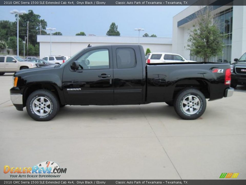 2010 GMC Sierra 1500 SLE Extended Cab 4x4 Onyx Black / Ebony Photo #3