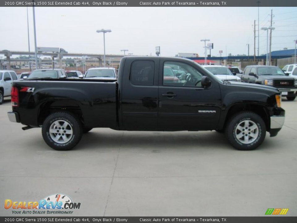 2010 GMC Sierra 1500 SLE Extended Cab 4x4 Onyx Black / Ebony Photo #4