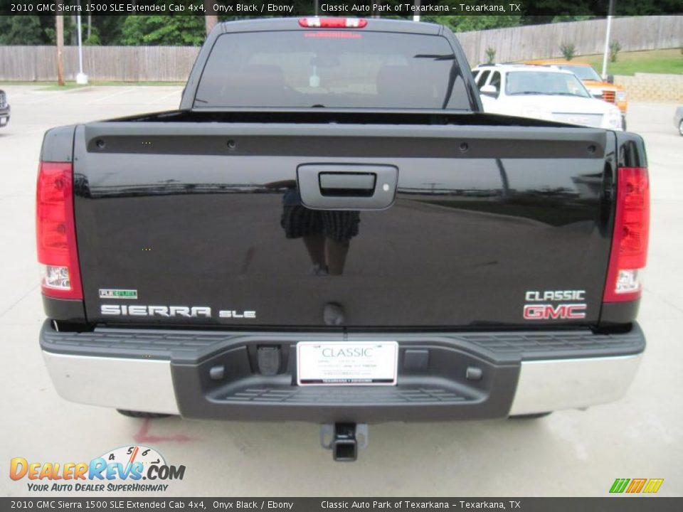 2010 GMC Sierra 1500 SLE Extended Cab 4x4 Onyx Black / Ebony Photo #6