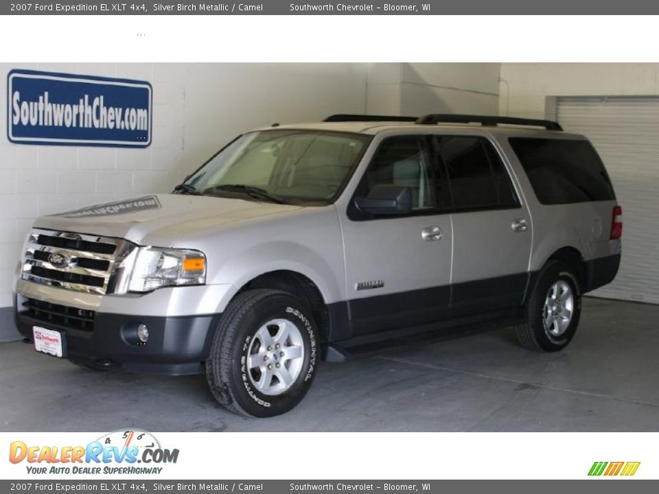 2007 Ford Expedition EL XLT 4x4 Silver Birch Metallic / Camel Photo #1