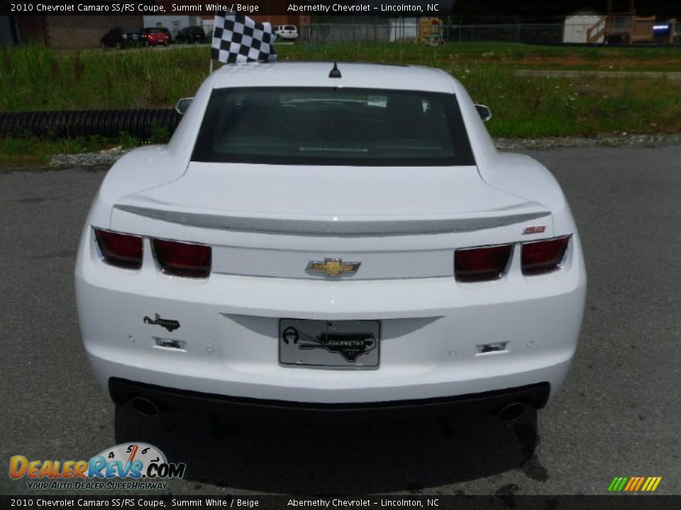 2010 Chevrolet Camaro SS/RS Coupe Summit White / Beige Photo #3