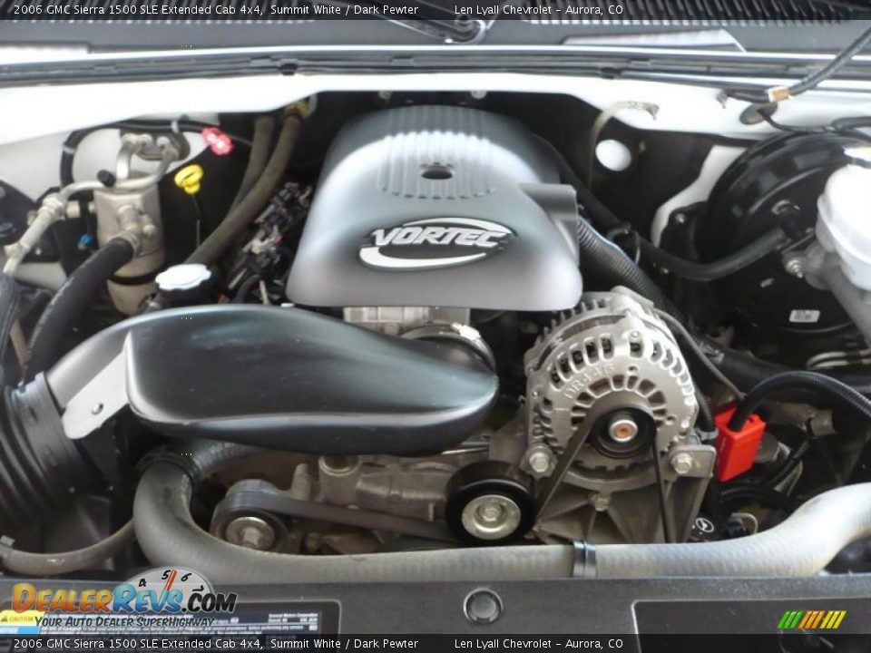 2006 GMC Sierra 1500 SLE Extended Cab 4x4 Summit White / Dark Pewter Photo #18