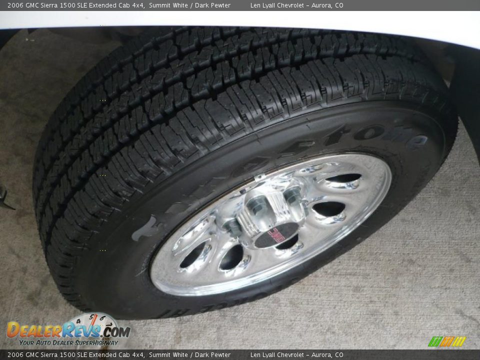 2006 GMC Sierra 1500 SLE Extended Cab 4x4 Summit White / Dark Pewter Photo #21