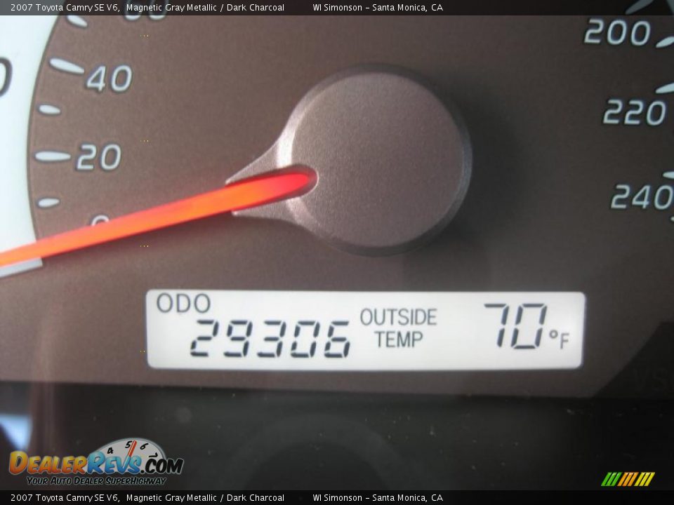 2007 Toyota Camry SE V6 Magnetic Gray Metallic / Dark Charcoal Photo #12