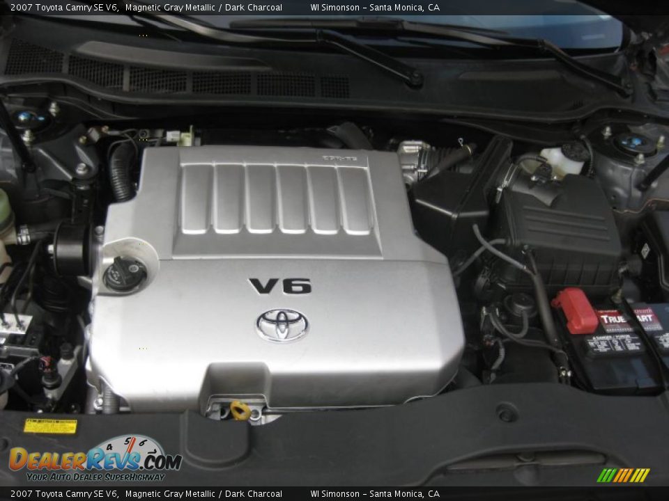 2007 Toyota Camry SE V6 Magnetic Gray Metallic / Dark Charcoal Photo #32