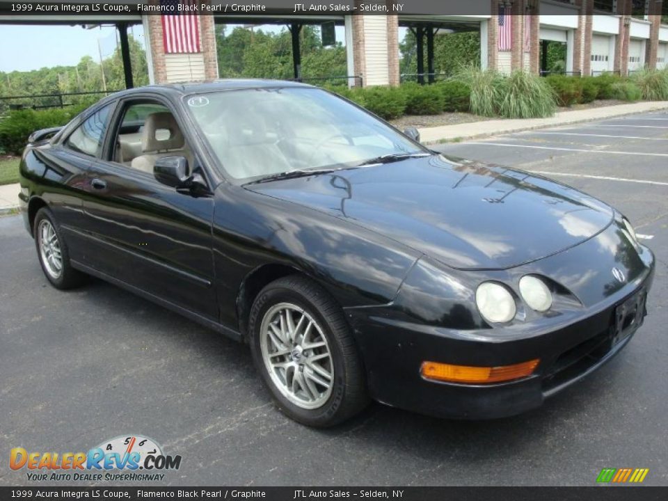 1999 Acura Integra LS Coupe Flamenco Black Pearl / Graphite Photo #8