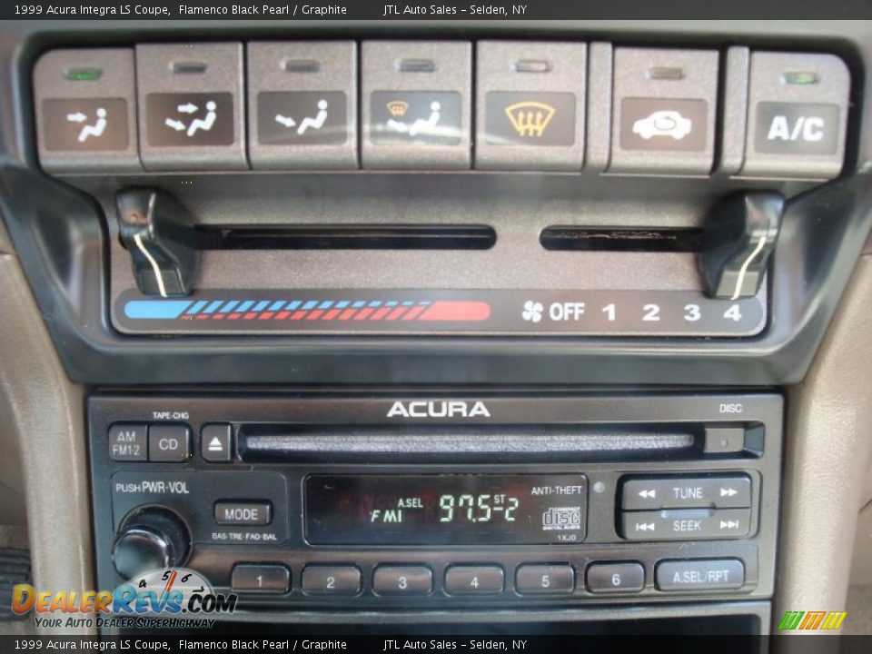 1999 Acura Integra LS Coupe Flamenco Black Pearl / Graphite Photo #14