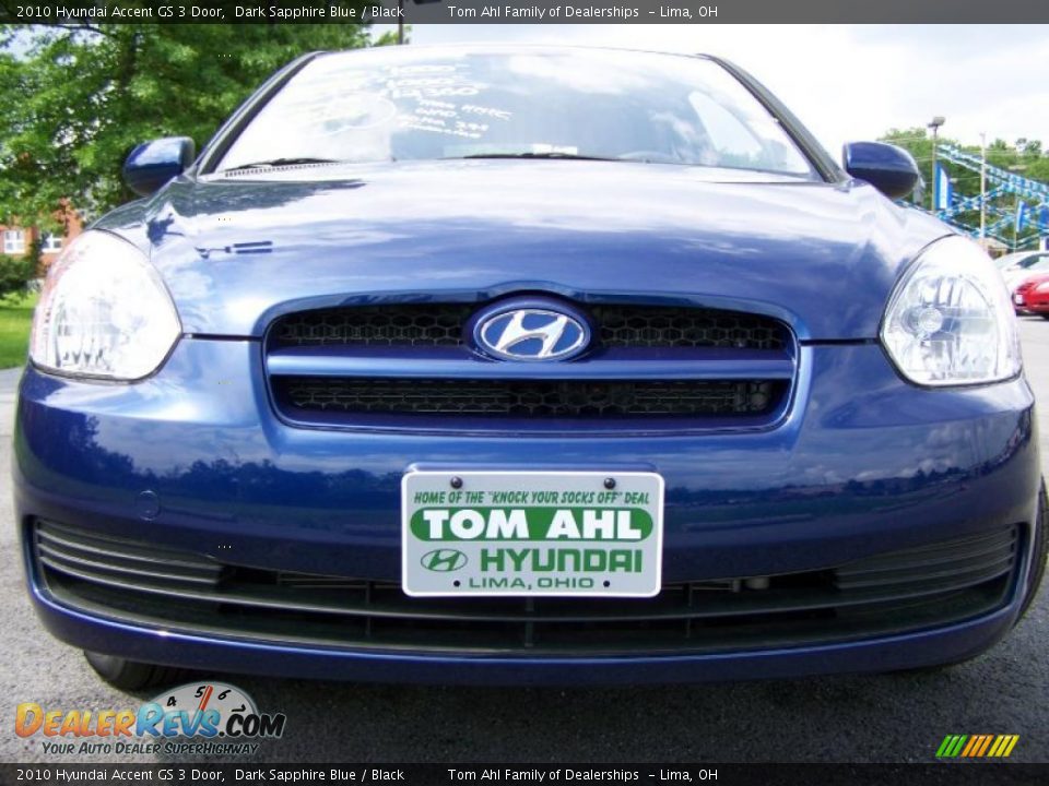 2010 Hyundai Accent GS 3 Door Dark Sapphire Blue / Black Photo #2