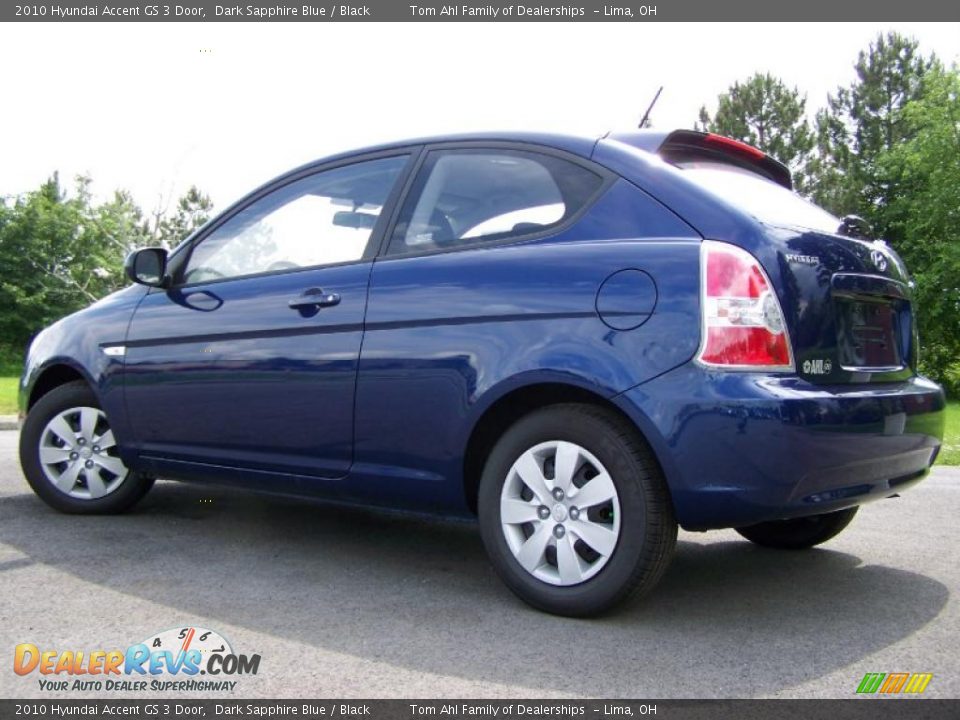 2010 Hyundai Accent GS 3 Door Dark Sapphire Blue / Black Photo #3