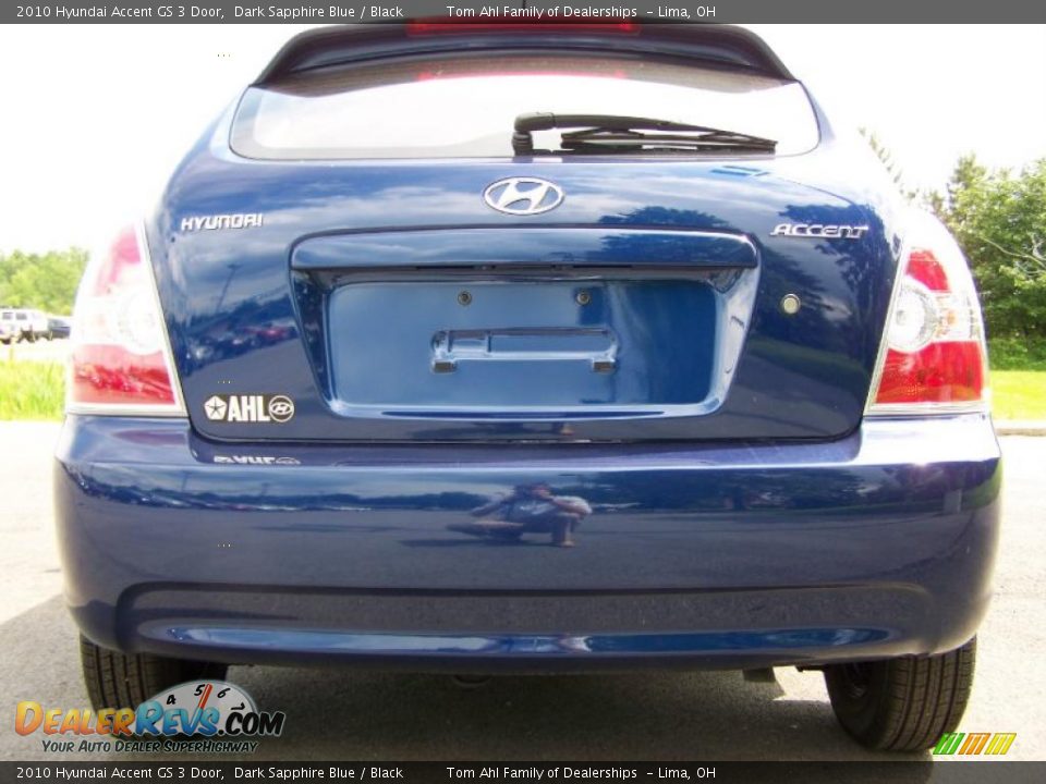 2010 Hyundai Accent GS 3 Door Dark Sapphire Blue / Black Photo #5