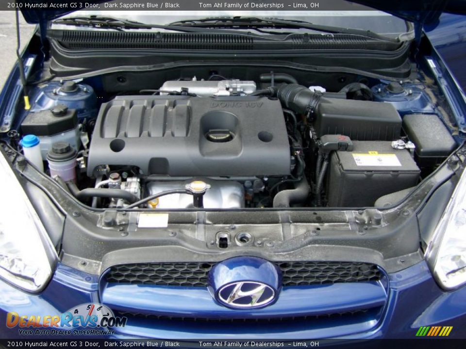 2010 Hyundai Accent GS 3 Door Dark Sapphire Blue / Black Photo #13