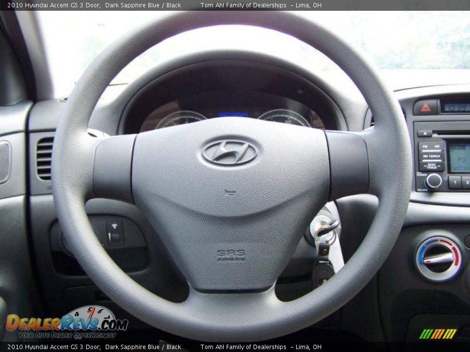 2010 Hyundai Accent GS 3 Door Dark Sapphire Blue / Black Photo #15
