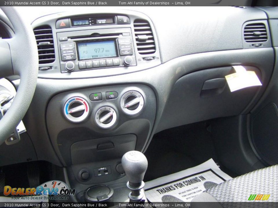 2010 Hyundai Accent GS 3 Door Dark Sapphire Blue / Black Photo #16