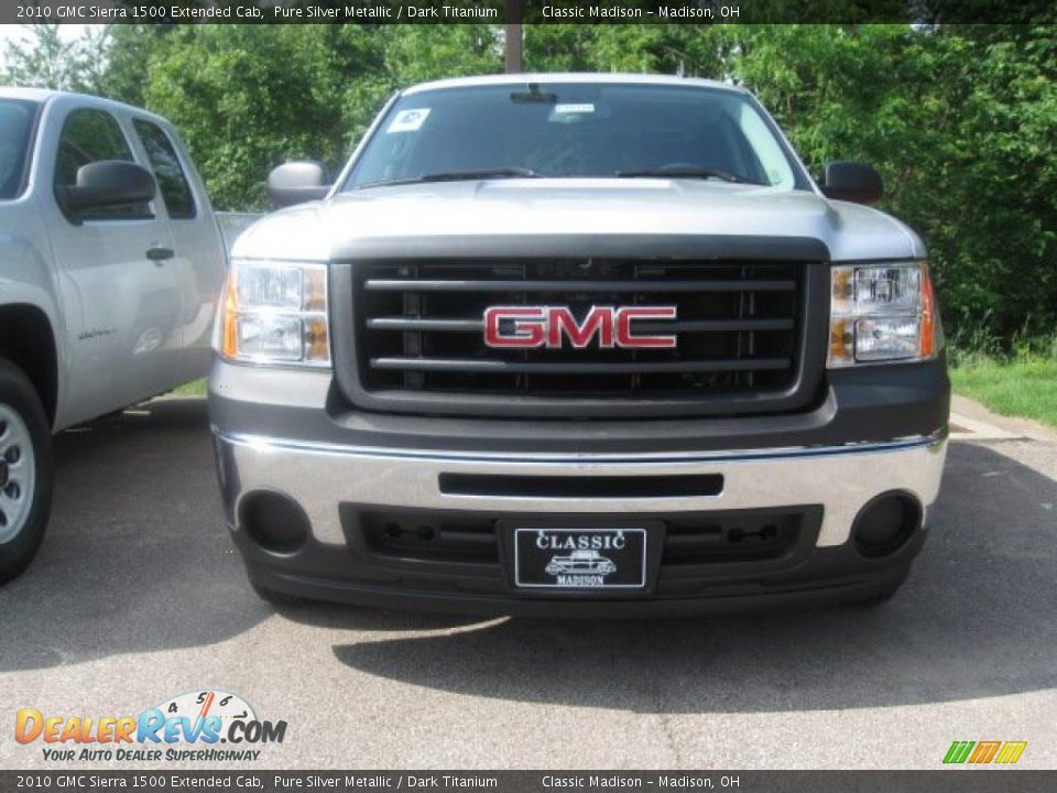 2010 GMC Sierra 1500 Extended Cab Pure Silver Metallic / Dark Titanium Photo #2