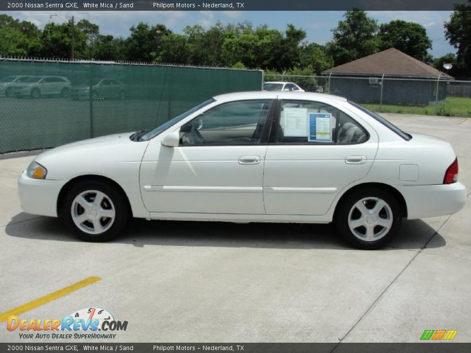 2000 Nissan Sentra GXE White Mica / Sand Photo #6