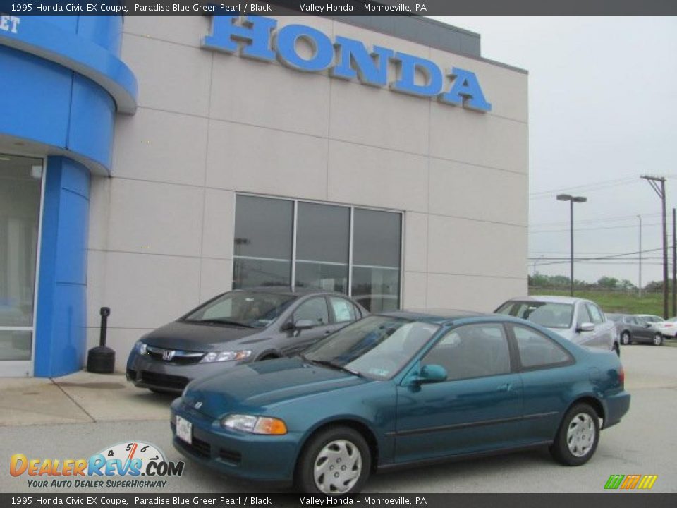 1995 Honda Civic EX Coupe Paradise Blue Green Pearl / Black Photo #1