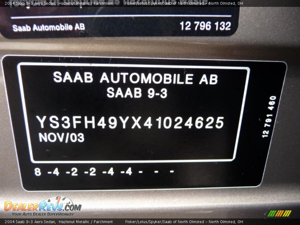 2004 Saab 9-3 Aero Sedan Hazlenut Metallic / Parchment Photo #29