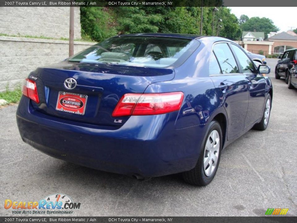 2007 Toyota Camry LE Blue Ribbon Metallic / Ash Photo #7