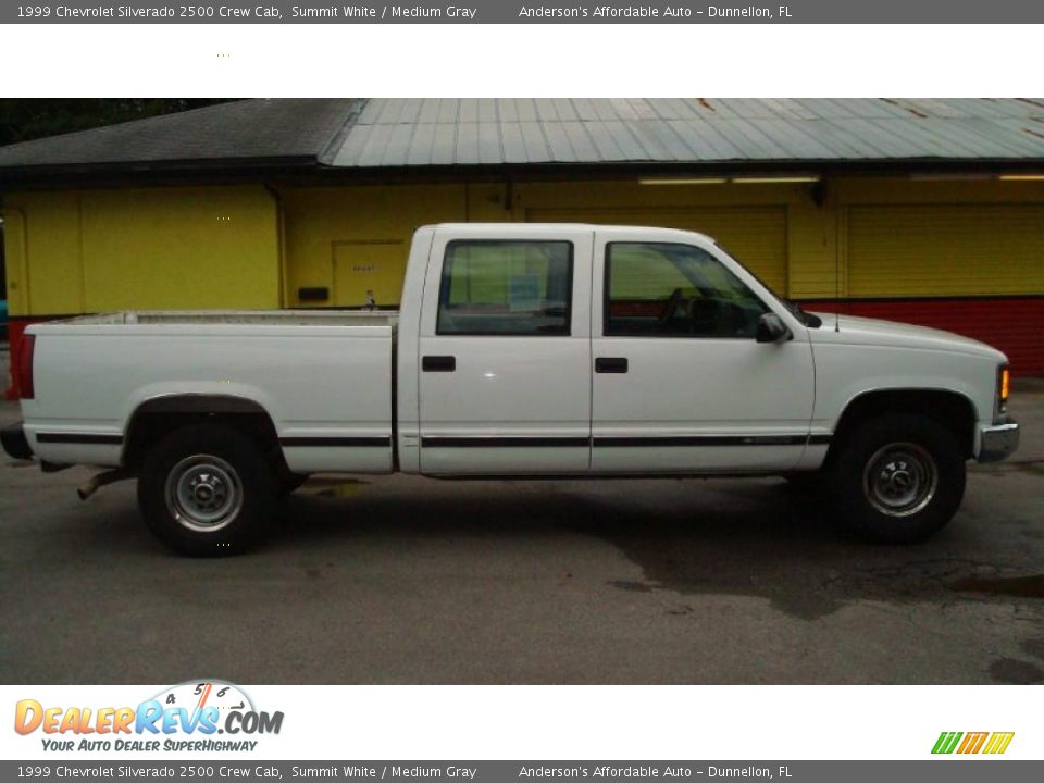 1999 Chevrolet Silverado 2500 Crew Cab Summit White / Medium Gray Photo #2