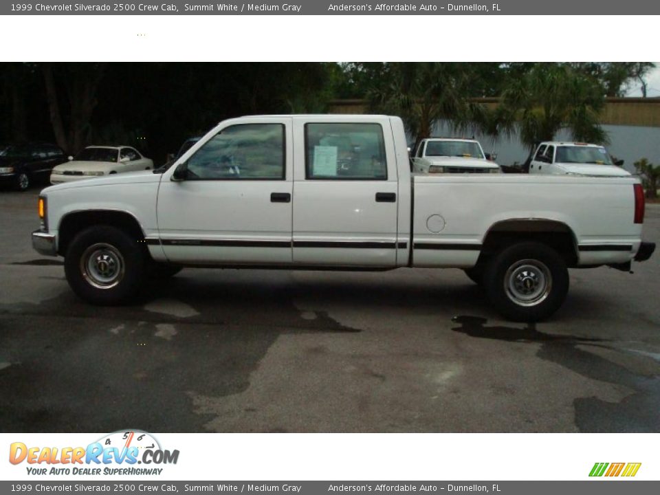 1999 Chevrolet Silverado 2500 Crew Cab Summit White / Medium Gray Photo #6