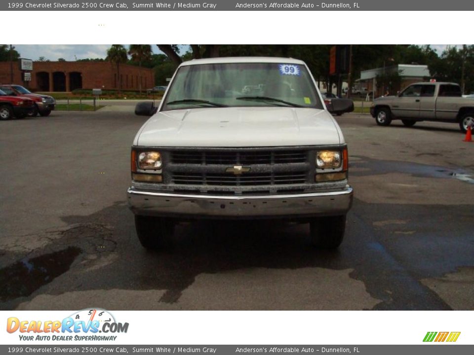 1999 Chevrolet Silverado 2500 Crew Cab Summit White / Medium Gray Photo #8