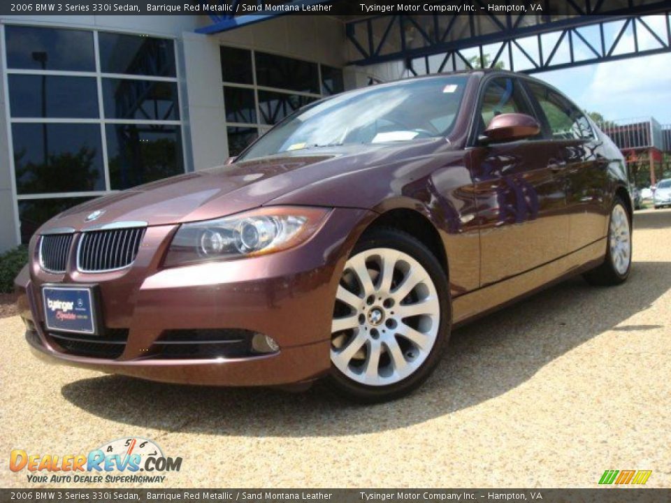 2006 BMW 3 Series 330i Sedan Barrique Red Metallic / Sand Montana Leather Photo #1