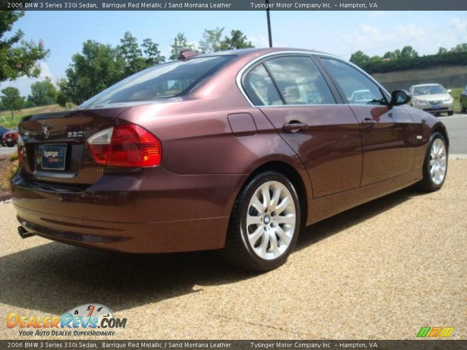 2006 BMW 3 Series 330i Sedan Barrique Red Metallic / Sand Montana Leather Photo #3