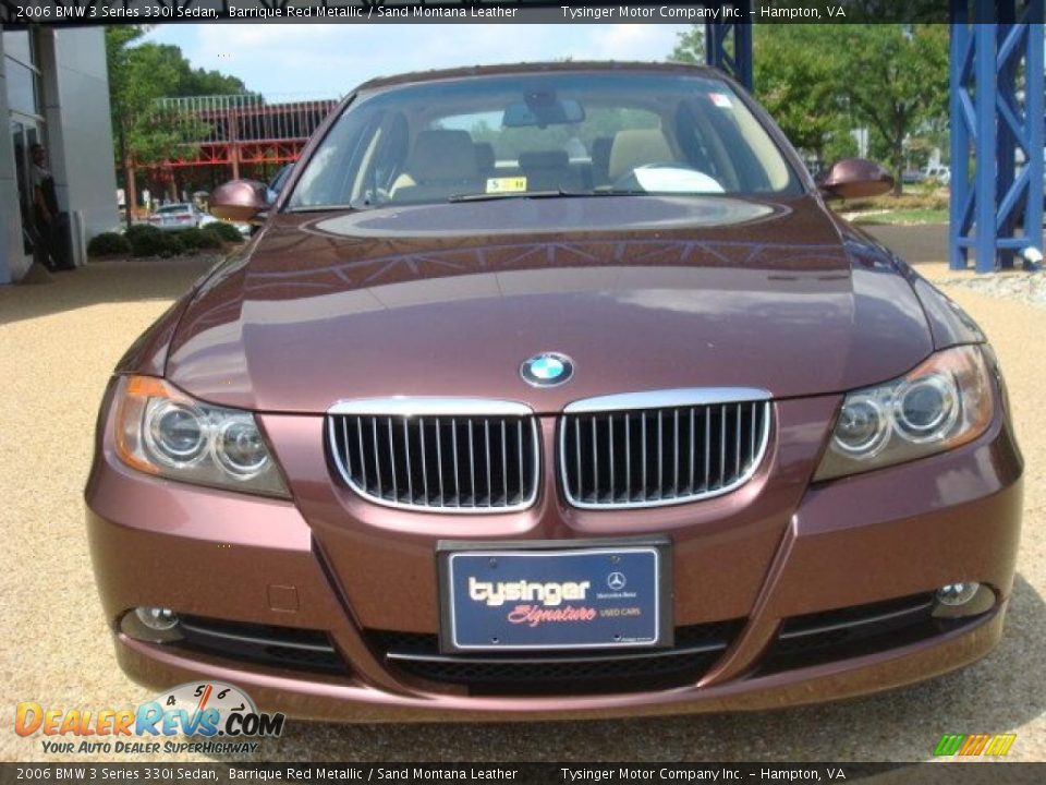 2006 BMW 3 Series 330i Sedan Barrique Red Metallic / Sand Montana Leather Photo #6