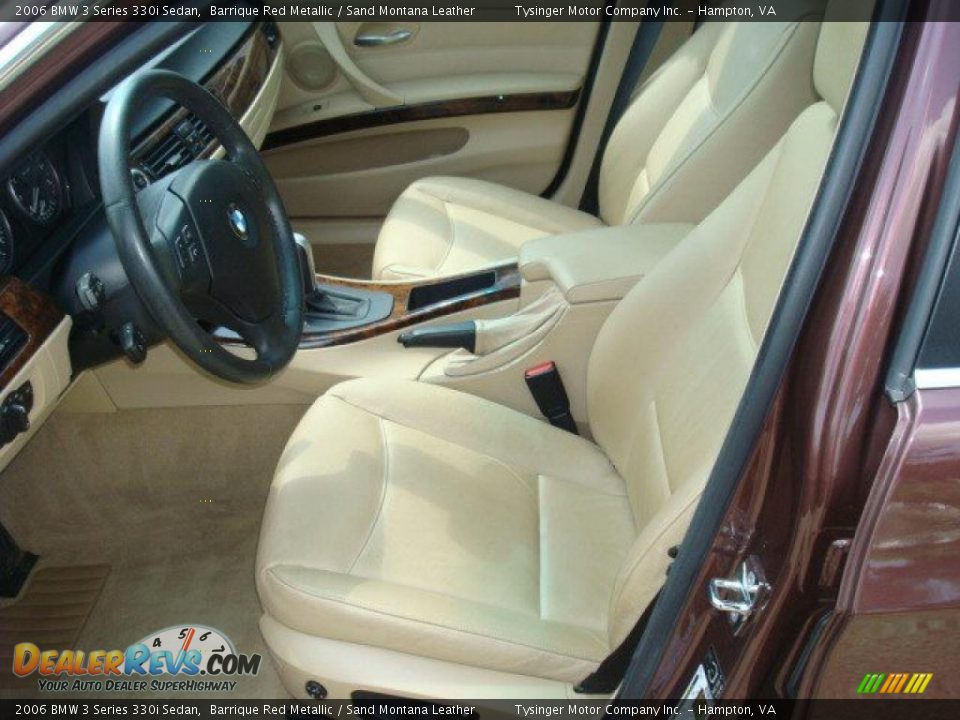 2006 BMW 3 Series 330i Sedan Barrique Red Metallic / Sand Montana Leather Photo #7