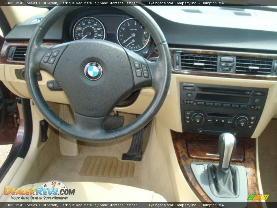 2006 BMW 3 Series 330i Sedan Barrique Red Metallic / Sand Montana Leather Photo #9