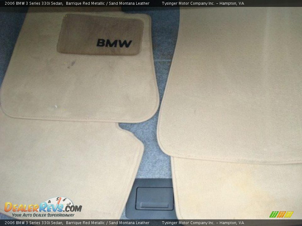 2006 BMW 3 Series 330i Sedan Barrique Red Metallic / Sand Montana Leather Photo #10
