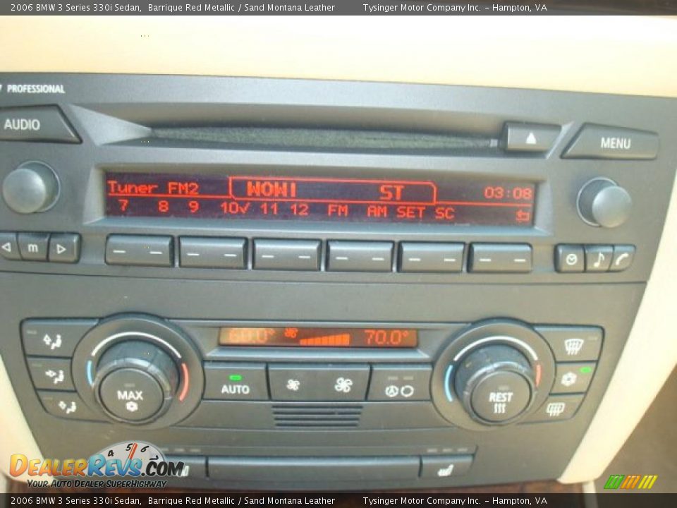2006 BMW 3 Series 330i Sedan Barrique Red Metallic / Sand Montana Leather Photo #13
