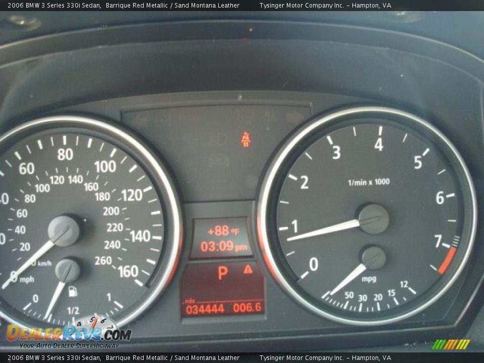 2006 BMW 3 Series 330i Sedan Barrique Red Metallic / Sand Montana Leather Photo #17