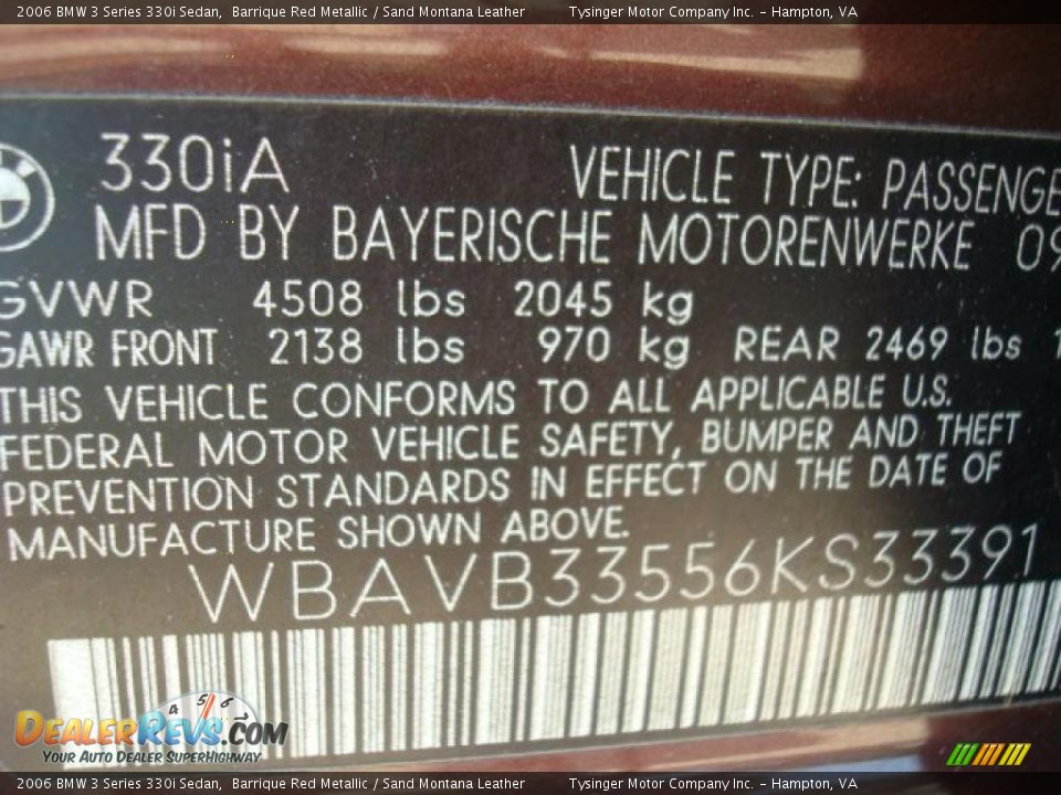 2006 BMW 3 Series 330i Sedan Barrique Red Metallic / Sand Montana Leather Photo #21