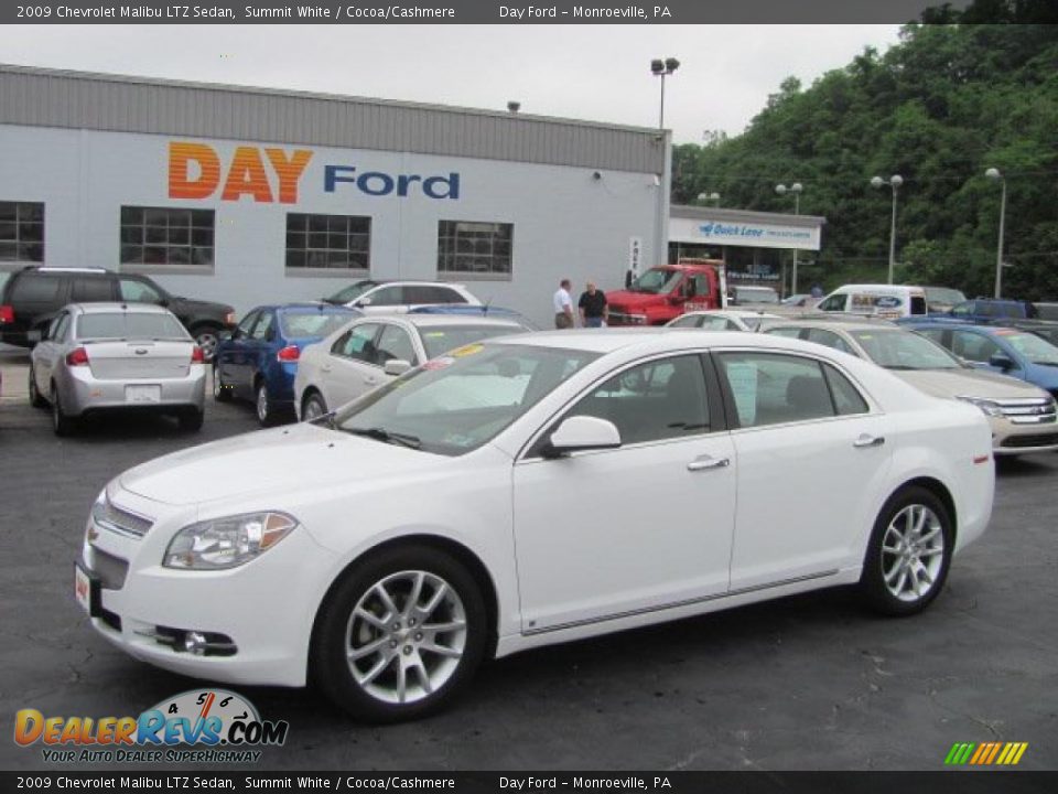 2009 Chevrolet Malibu LTZ Sedan Summit White / Cocoa/Cashmere Photo #1