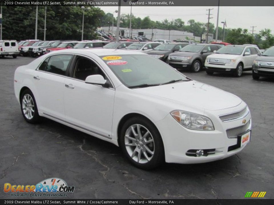 2009 Chevrolet Malibu LTZ Sedan Summit White / Cocoa/Cashmere Photo #5