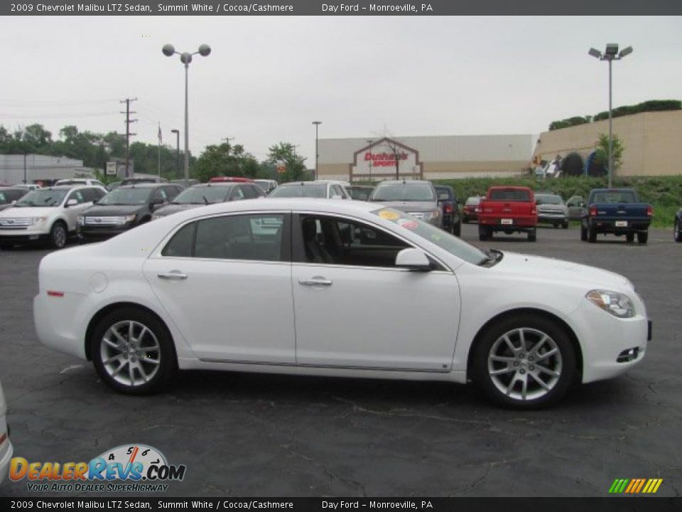 2009 Chevrolet Malibu LTZ Sedan Summit White / Cocoa/Cashmere Photo #6