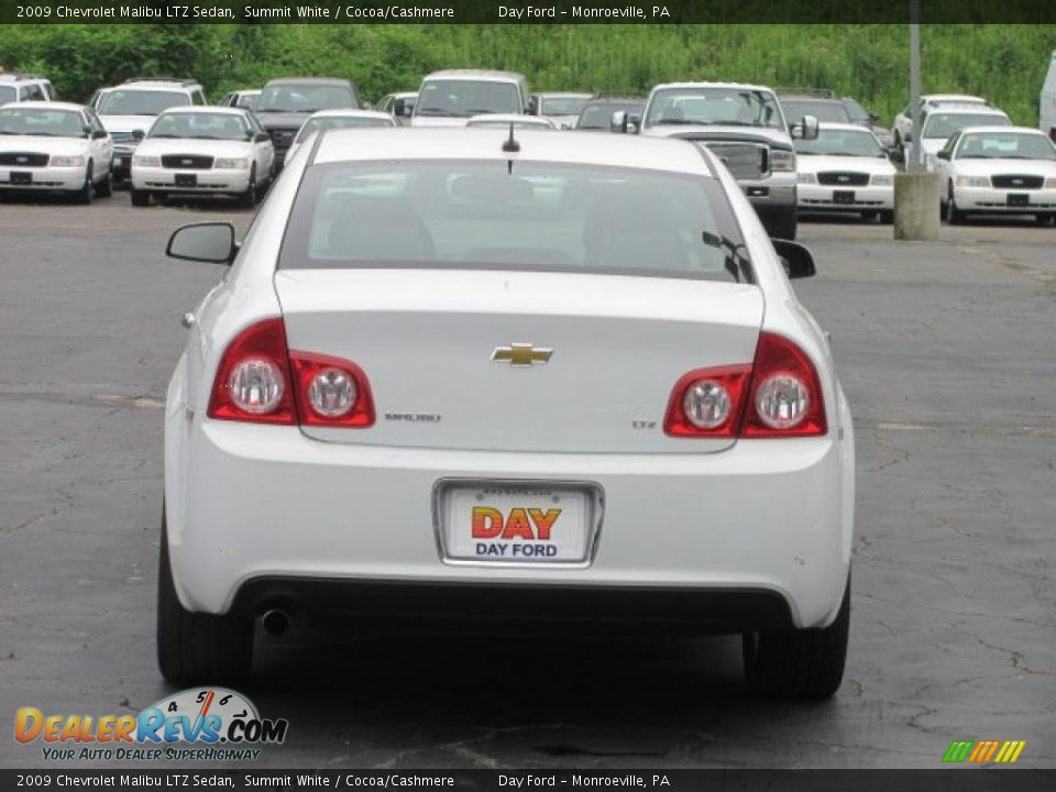 2009 Chevrolet Malibu LTZ Sedan Summit White / Cocoa/Cashmere Photo #7