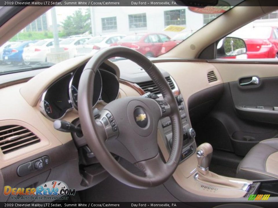 2009 Chevrolet Malibu LTZ Sedan Summit White / Cocoa/Cashmere Photo #9
