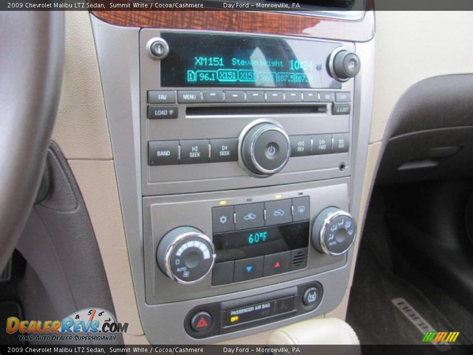 2009 Chevrolet Malibu LTZ Sedan Summit White / Cocoa/Cashmere Photo #13