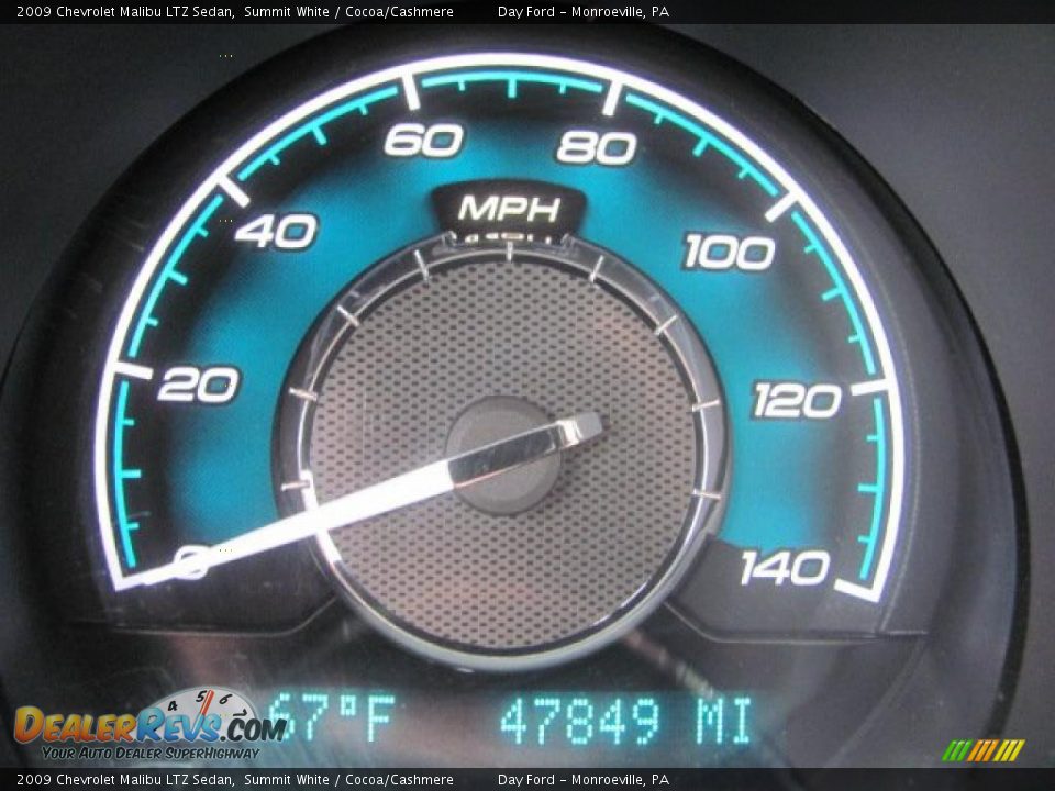 2009 Chevrolet Malibu LTZ Sedan Summit White / Cocoa/Cashmere Photo #15