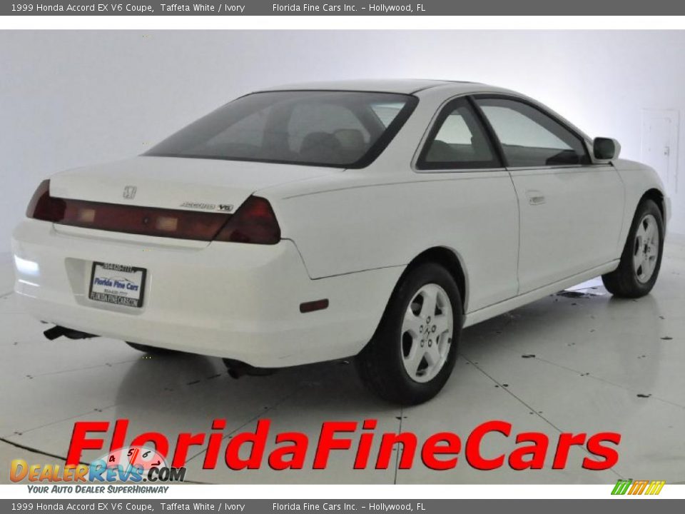 1999 Honda Accord EX V6 Coupe Taffeta White / Ivory Photo #2