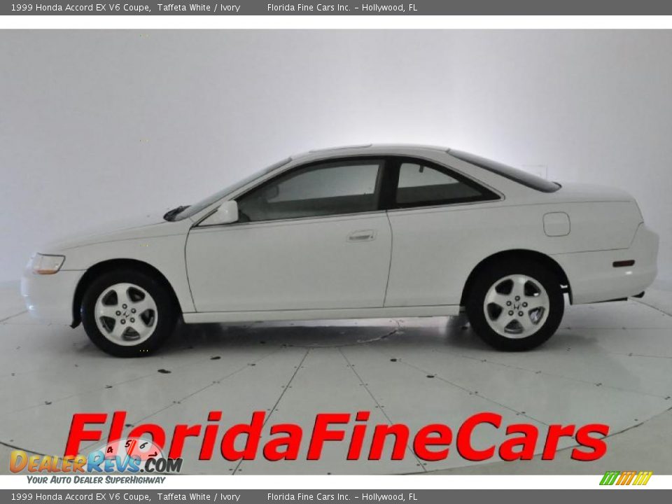 1999 Honda Accord EX V6 Coupe Taffeta White / Ivory Photo #3