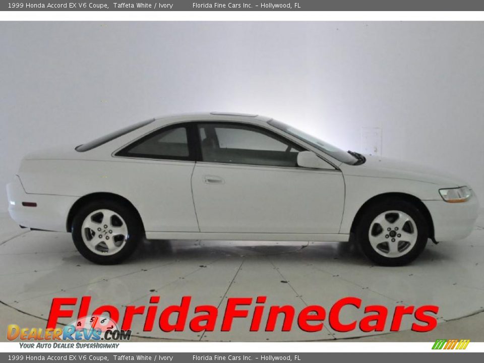 1999 Honda Accord EX V6 Coupe Taffeta White / Ivory Photo #4