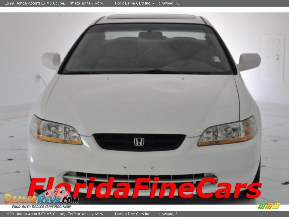 1999 Honda Accord EX V6 Coupe Taffeta White / Ivory Photo #5