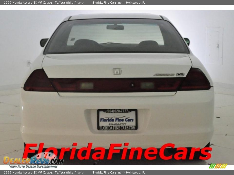1999 Honda Accord EX V6 Coupe Taffeta White / Ivory Photo #6