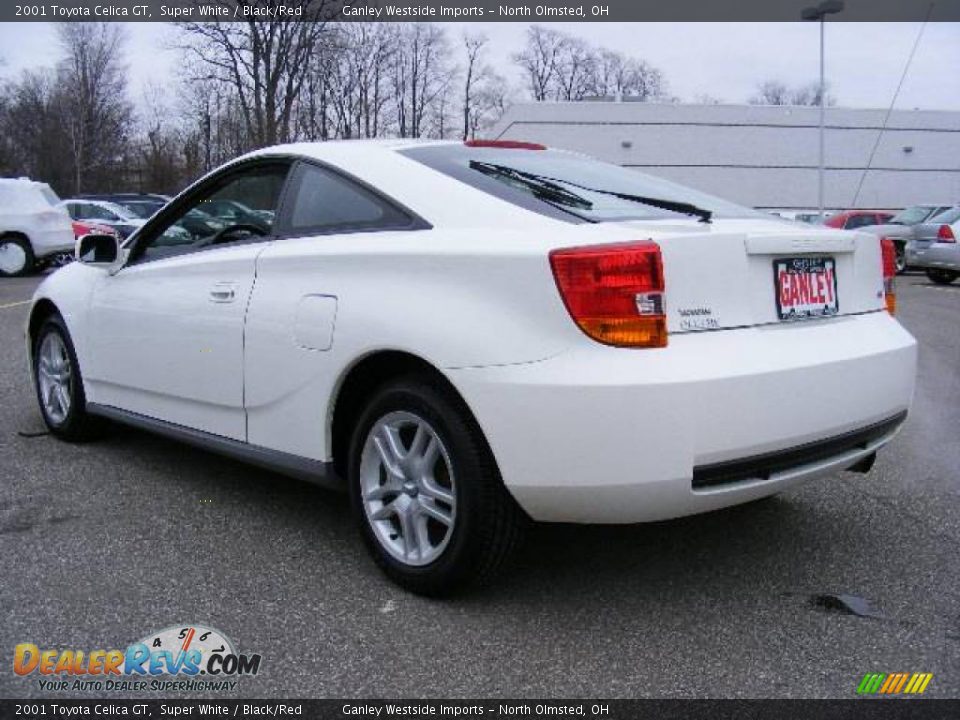 2001 Toyota Celica GT Super White / Black/Red Photo #3