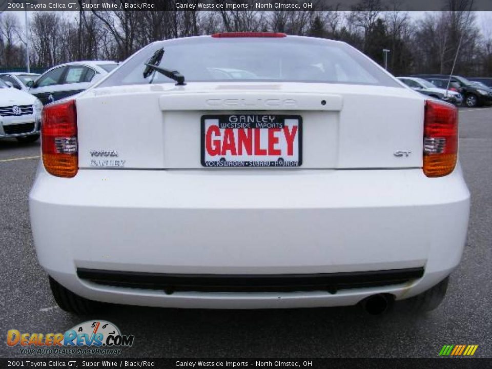 2001 Toyota Celica GT Super White / Black/Red Photo #4