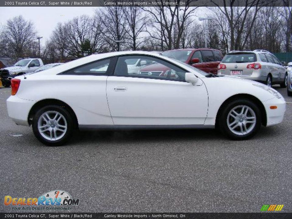 2001 Toyota Celica GT Super White / Black/Red Photo #6