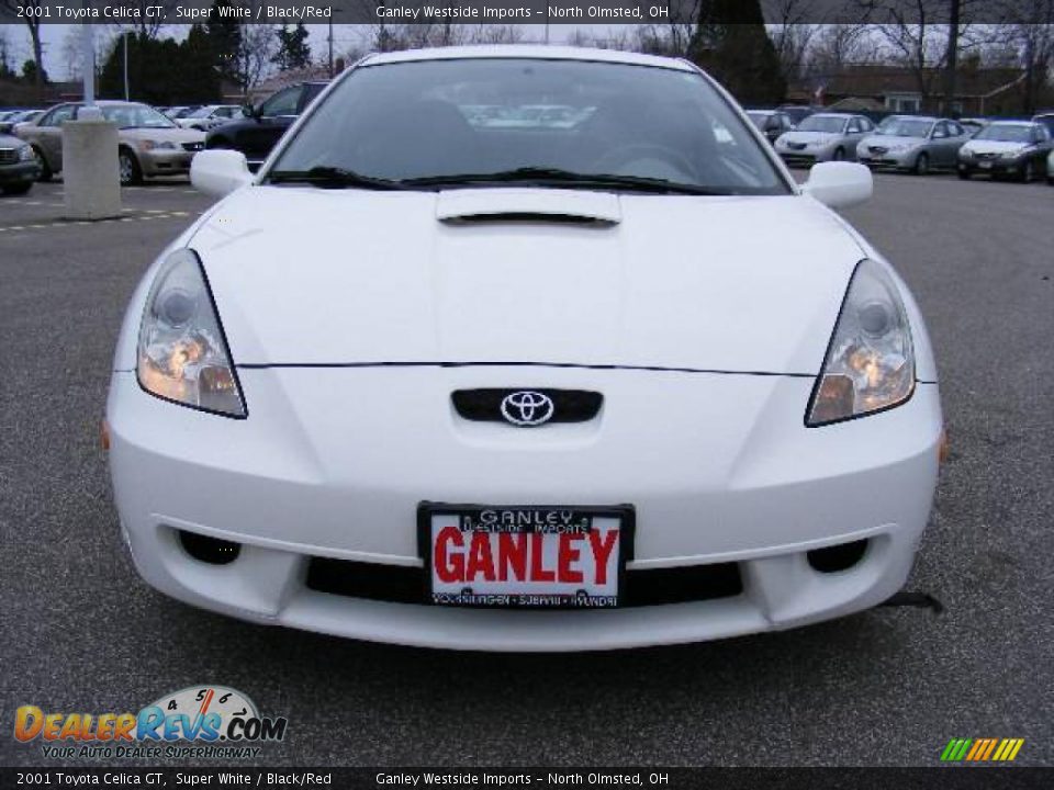 2001 Toyota Celica GT Super White / Black/Red Photo #8